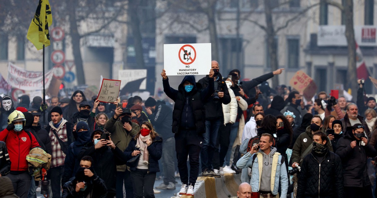 Violence Erupts At Covid-19 Curb Protest In Brussels | New Straits Times