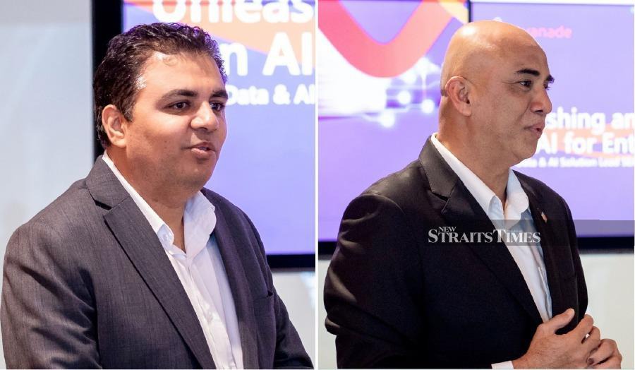 Avanade managing director (Southeast Asia) Bhavya Kapoor (left) and Microsoft Malaysia managing director K. Raman.