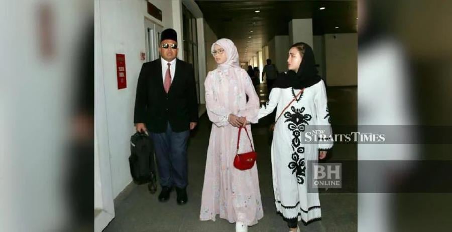 Bella or Dayang Nabellah Awang Astillah was met at the Federal Territories Syariah Court in Jalan Duta here yesterday (NSTP Eizairi Shamsuddin)