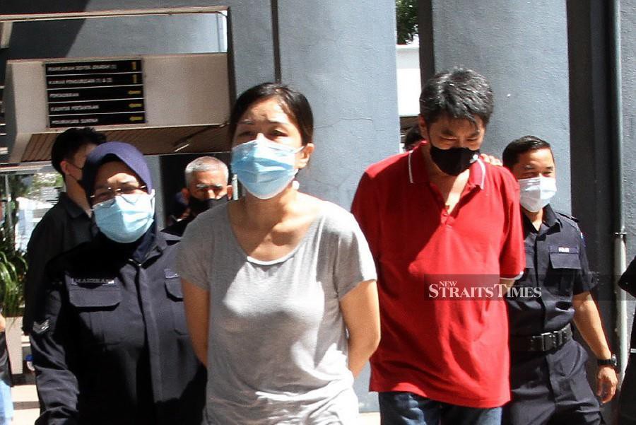 Chai Koon Shong and Ng Kah Lai were charged with three counts of illegal deposit taking activities  at the Ipoh Magistrate’s Court. - NSTP/BALQIS JAZIMAH ZAHARI