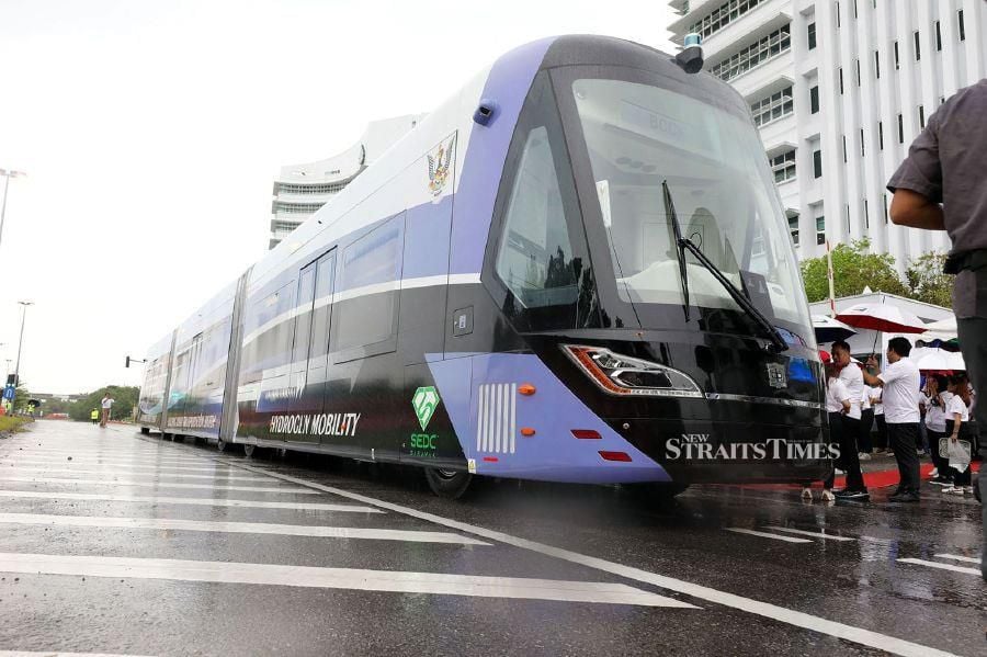 An Autonomous Rapid Transit prototype being tested in Kuching.
