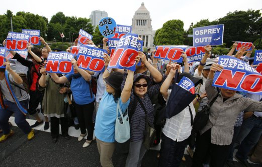 Thousands surround Japan’s parliament, protest new US base plan | New ...