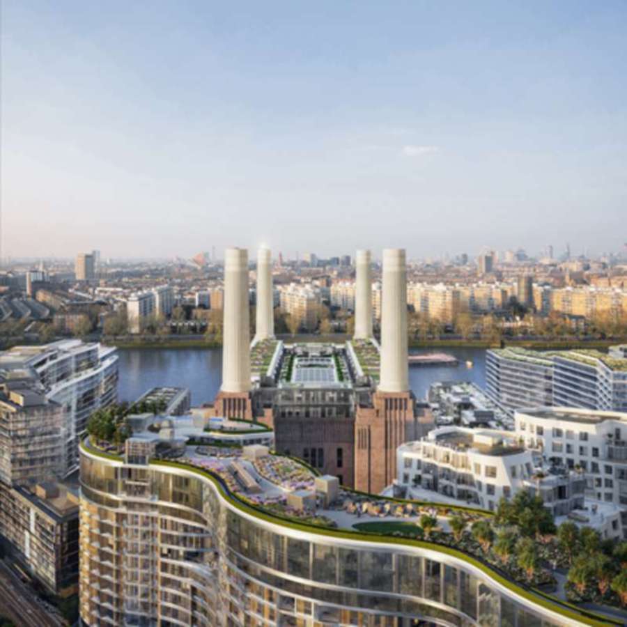 An artist impression of the Battersea Power Station redevelopment, one of the largest regeneration projects in Europe. Image source from https://batterseapowerstation.co.uk/