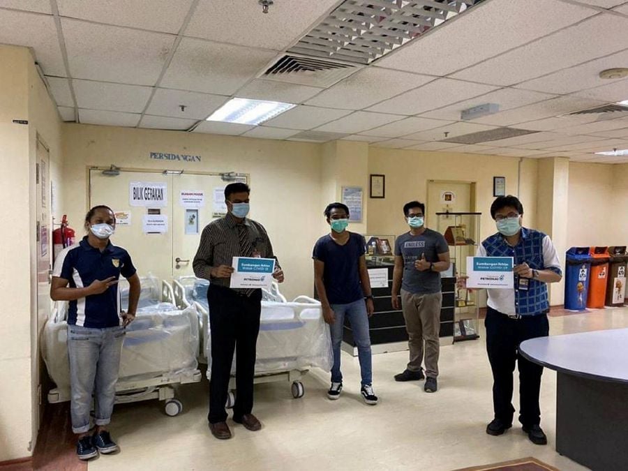 Petronas has donated 14 intensive care unit (ICU) beds to hospitals in Sabah and Labuan. — Photo courtesy of Petronas