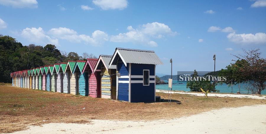 Pulau Beras Basah has many colourful installations. 