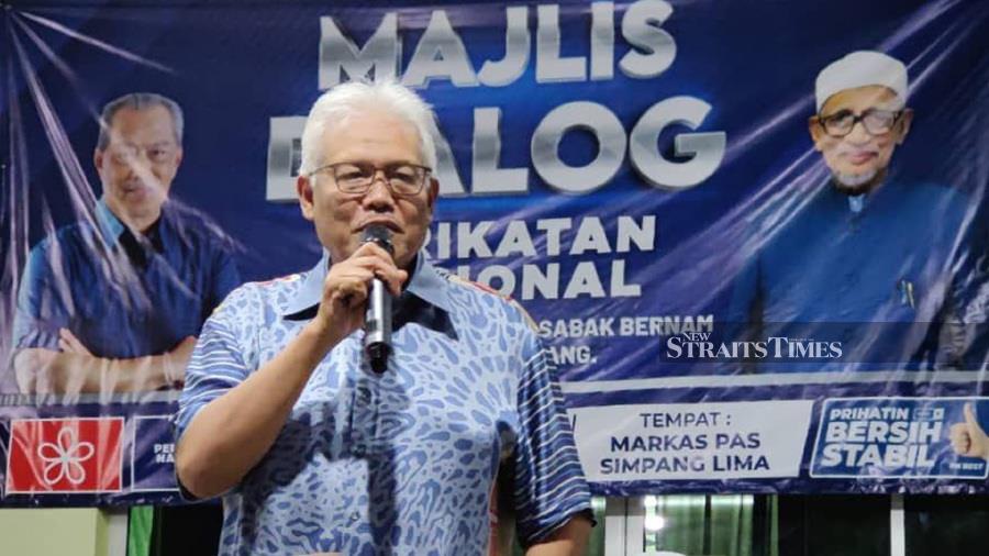 PN secretary-general Datuk Seri Hamzah Zainudin said the coalition’s top leadership were finalising the matter. - NSTP/AMIRUL AIMAN HAMSUDDIN