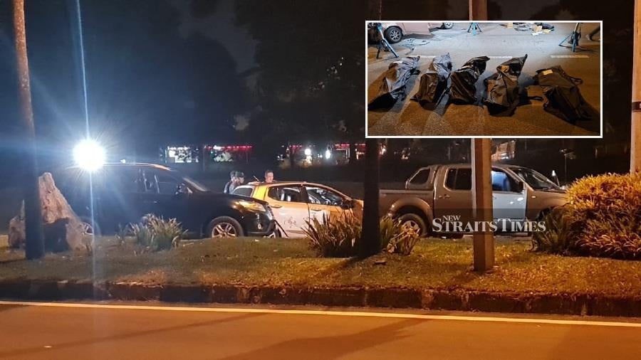 Police shot dead five suspected criminals believed to be involved in more than 50 armed robbery cases around the Klang Valley in the past two years.- NSTP/SAFEEK AFFENDY RAZALI 