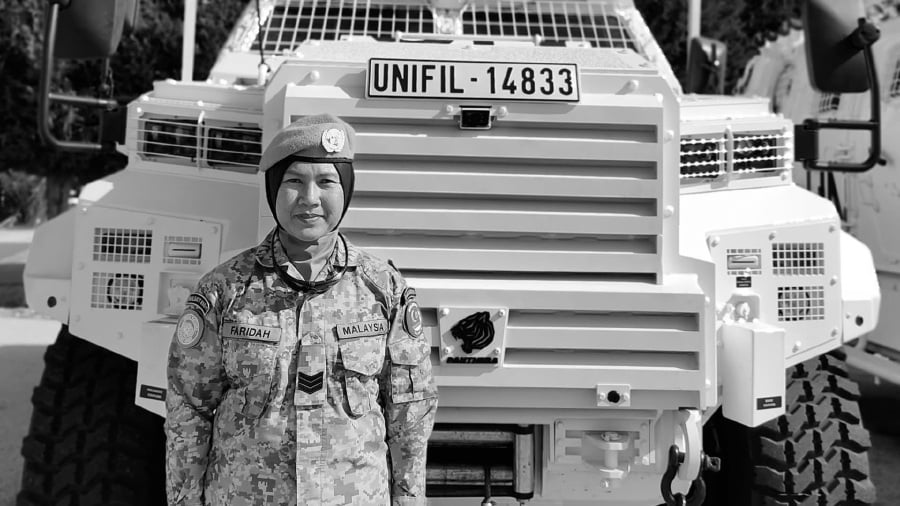  A post mortem has confirmed that Sergeant Faridah Abd Rahman, a non-commissioned officer with the Malaysian Battalion (Malbatt), had died of a heart attack. Pic courtesy of the Malaysian Armed Forces