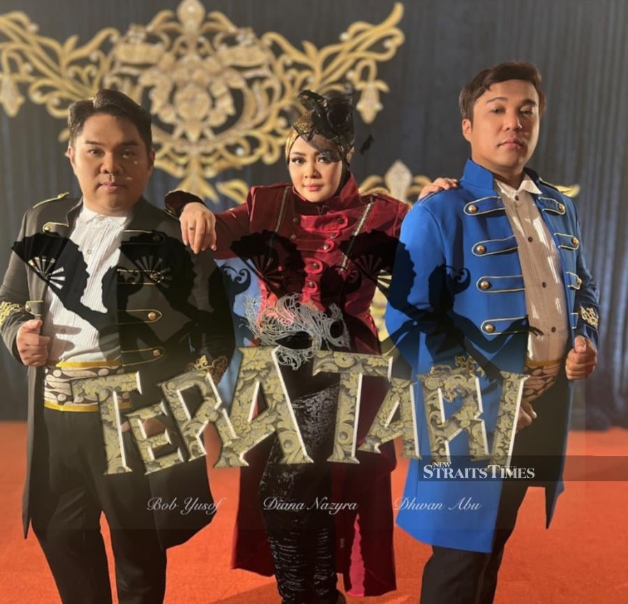 (From left) Bob Yusof, Diana Nazyra and Dhwan Abu team up for the first time in the duet ‘Tera Tari’ (Pic courtesy of Alternate Records & Talents)