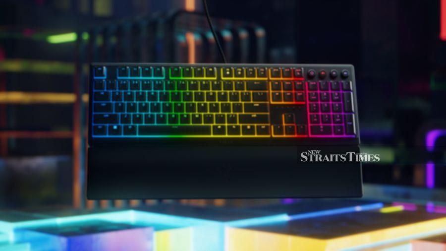 The Ornata V3 is a full-size gaming keyboard.