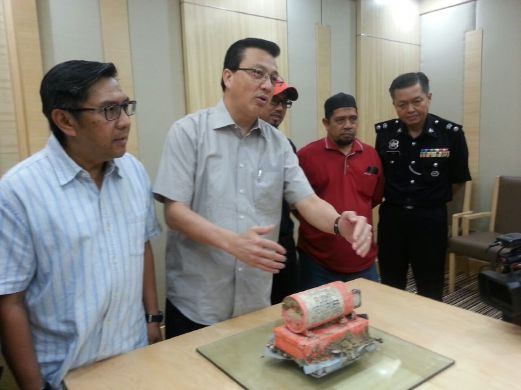 The black box from AS365 N2 Eurocopter Dauphin which crashed in Semenyih, will be sent off to the Air Accident Investigation Bureau (AAIB) in the United Kingdom to have its data extracted says transport minister Datuk Seri Liow Tiong Lai . Pix by A. Azim Idris 