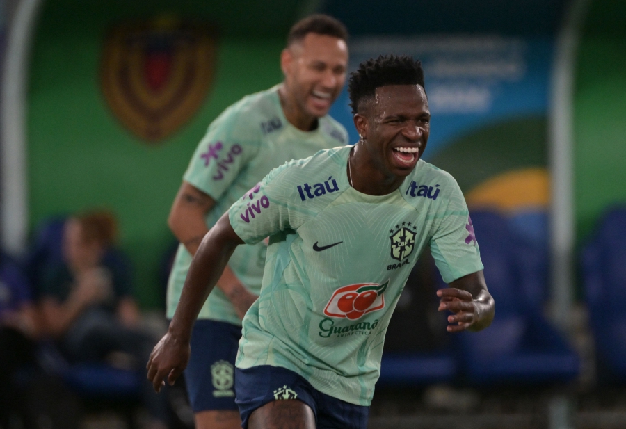 Brazil forwards Vinicius Jr (right) and Neymar . Without injured Neymar, their best player in recent years, but with a rising Vinícius Jr in the running for the Ballon d’Or, Brazil are looking to make a splash at the Copa America in the United States to put recent bitter memories behind them. - AFP PIC