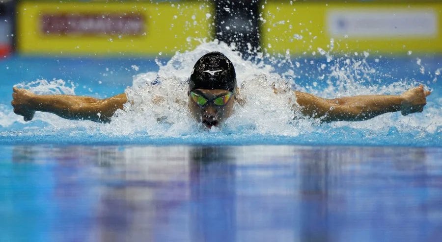 National swimmer Bryan Leong did well to break his own national record in the men's 100 metre butterfly at the Doha World Aquatics Championships today. - NSTP file pic