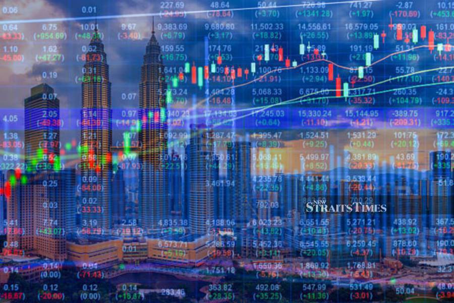 Stock market concept with cityscape background