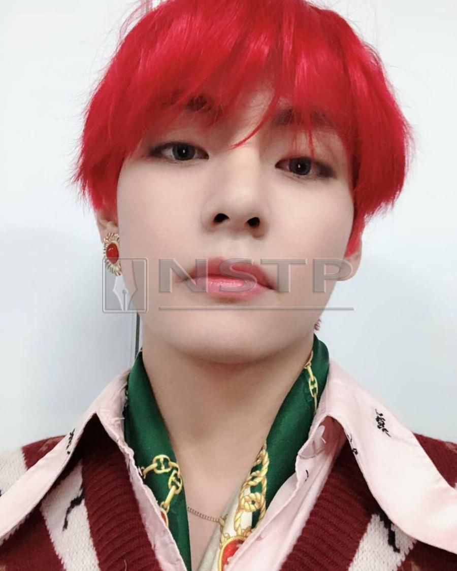 Showbiz: Fans 'see red' over V from BTS' new hair colour!