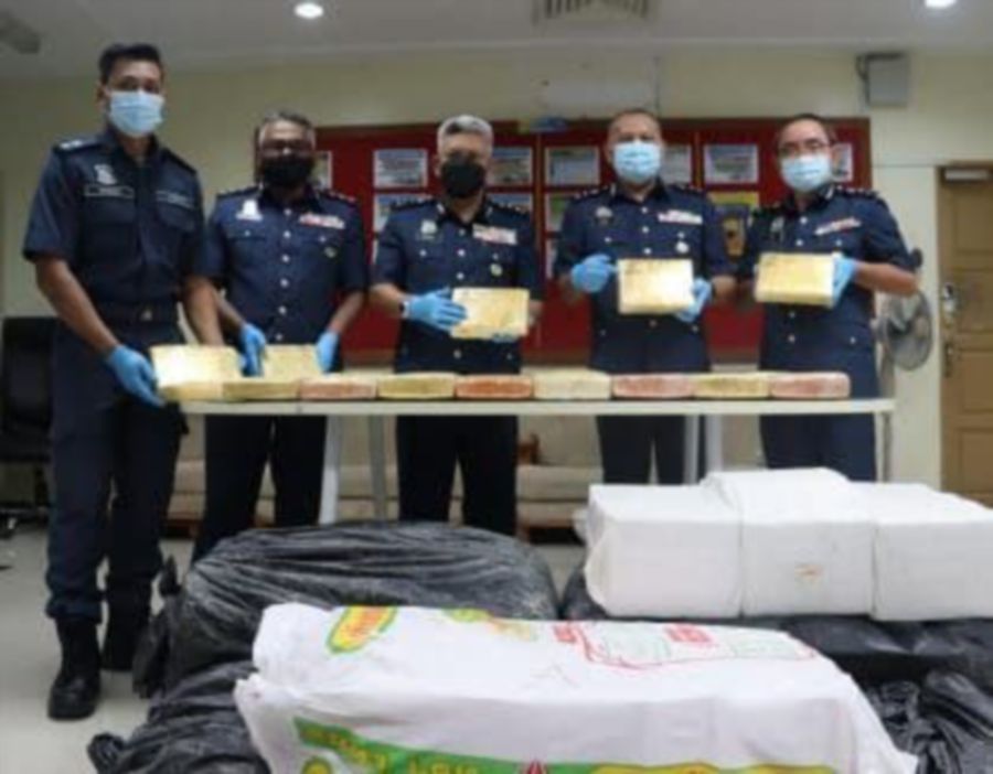 The Kelantan Customs Department seized 248kg of compressed cannabis worth a whopping RM620,000 in an operation yesterday. - Pic courtesy of Customs Department.
