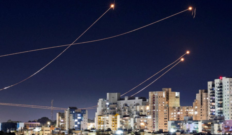 Israel's Iron Dome anti-missile system intercepts rockets launched from the Gaza Strip, amid the ongoing conflict between Israel and the Palestinian Islamist group Hamas, as seen from Ashkelon, Israel, January 15, 2024. REUTERS FILE PIC. 