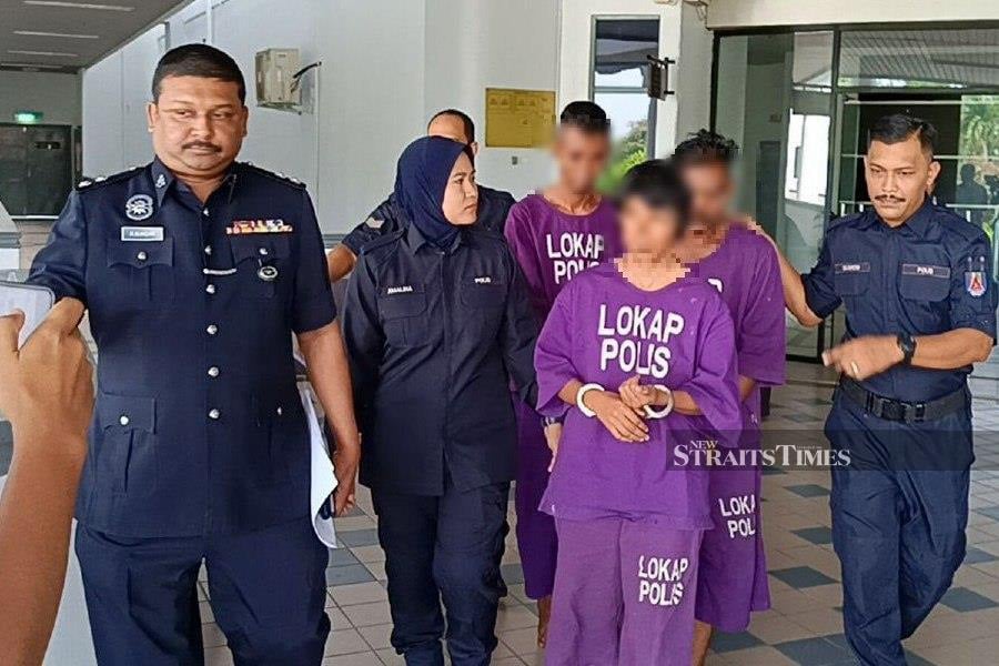 The suspects have been remanded for seven days until April 24. The case is being probed under Section 394 of the Penal Code for robbery that causes injury. - NSTP/ Meor Riduwan Meor Ahmad 