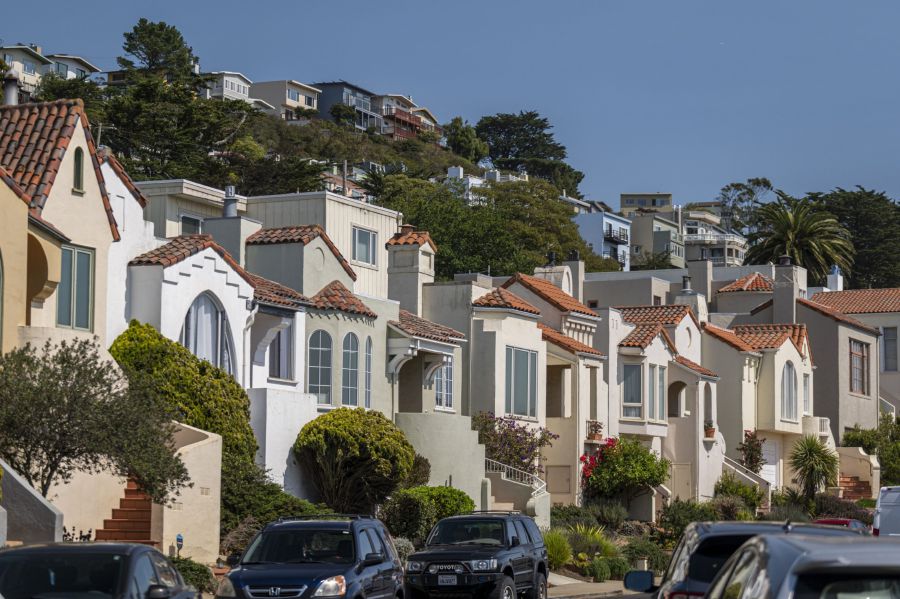 Homes in San Francisco, California.