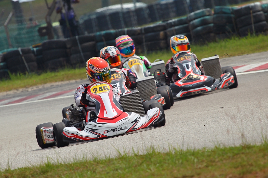 (File pix) Amer leading a pack of racers during an IAME Series Asia tournament. Courtesy Photo