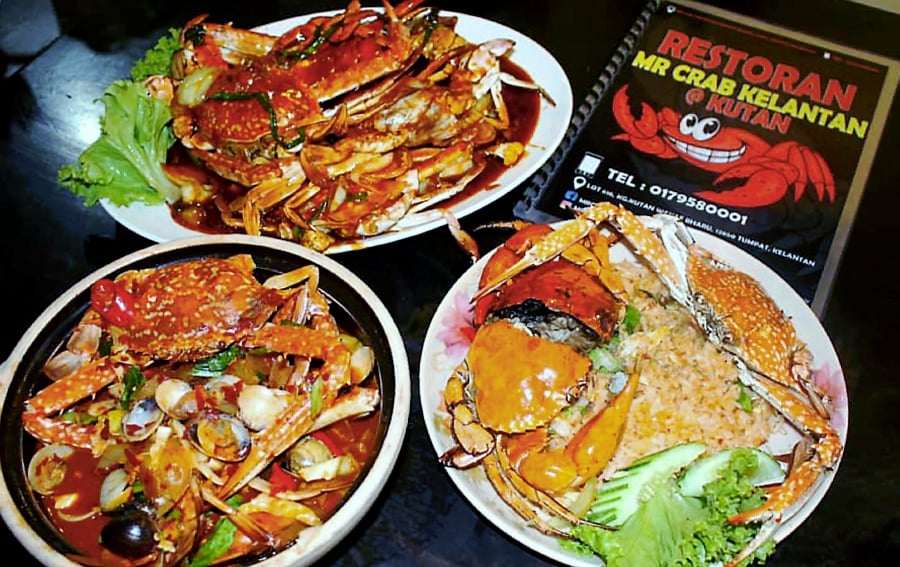 Many dishes in Mr Crab Restaurant’s menu feature crab as their main ingredient. Pix by Sharifah Mahsinah Abdullah 