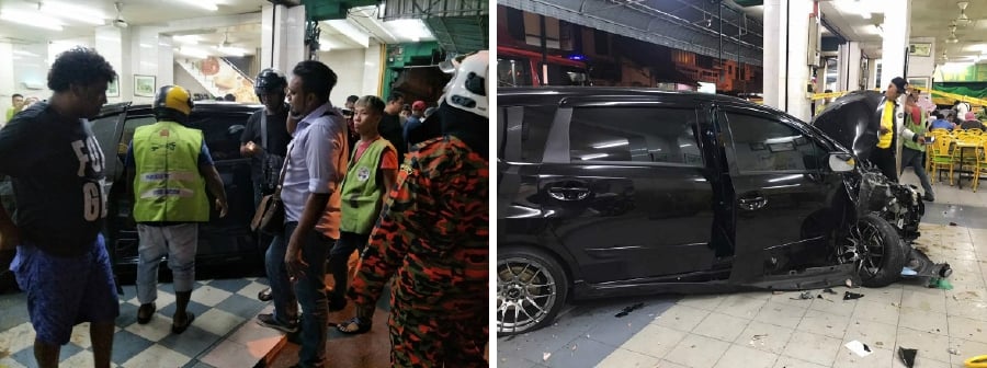 Uninvited guest: Heavily-tinted Alza crashes into Lebuh 