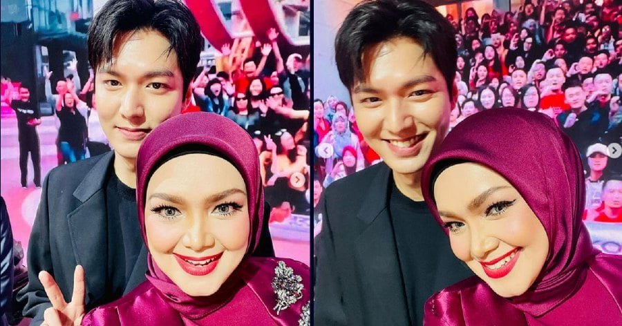 At the Axiata Arena in Bukit Jalil here today, the 35-year-old star of films as Gangnam Blues and television dramas as City Hunter greeted pop queen Datuk Seri Siti Nurhaliza, and expressed admiration of her "beautiful voice". - Pic credit Instagram @ctdk