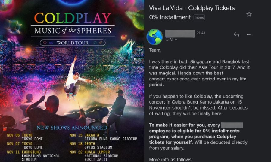 COLDPLAY Music Of Spheres 2024 European Tour SOLD OUT, 43 OFF