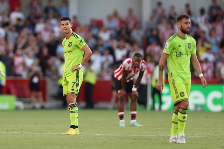 Manchester United's Cristiano Ronaldo looks round after the end of the English Premier League soccer match between Brentford and Manchester United at the Gtech Community Stadium in London, Saturday, Aug. 13, 2022. - AP PIC