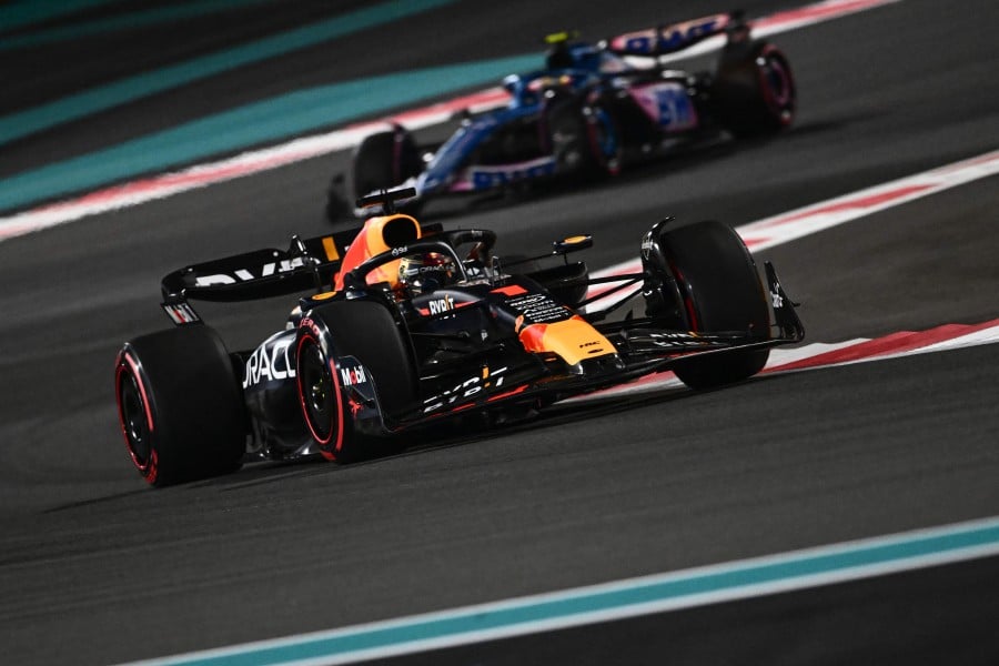 Red Bull Racing's Dutch driver Max Verstappen drives during the qualifying session for the Abu Dhabi Formula One Grand Prix at the Yas Marina Circuit in the Emirati city on November 25, 2023. -- Pic: AFP