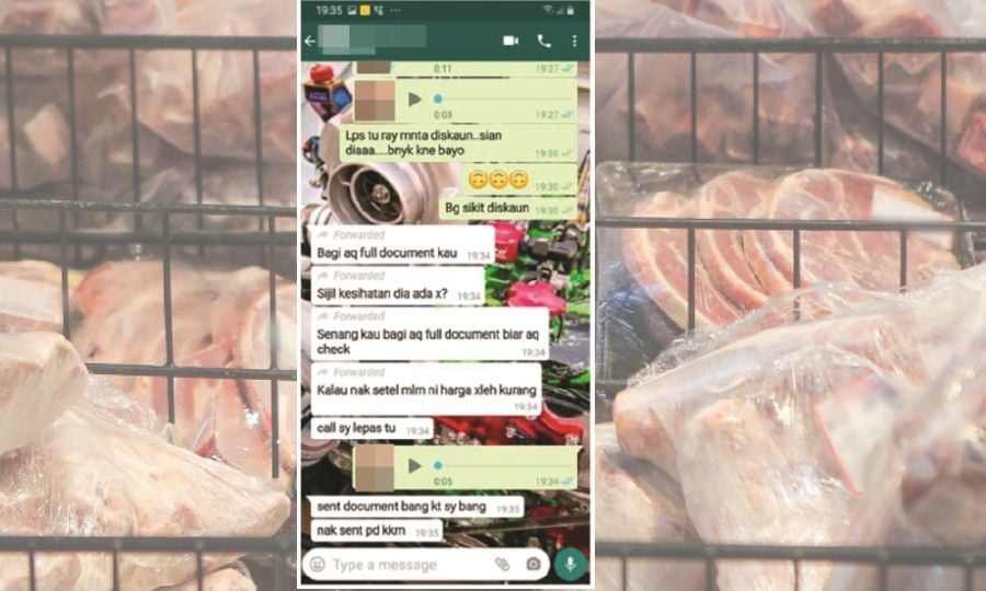 The WhatsApp messages between an agent and government officer as revealed by a source to NST. 