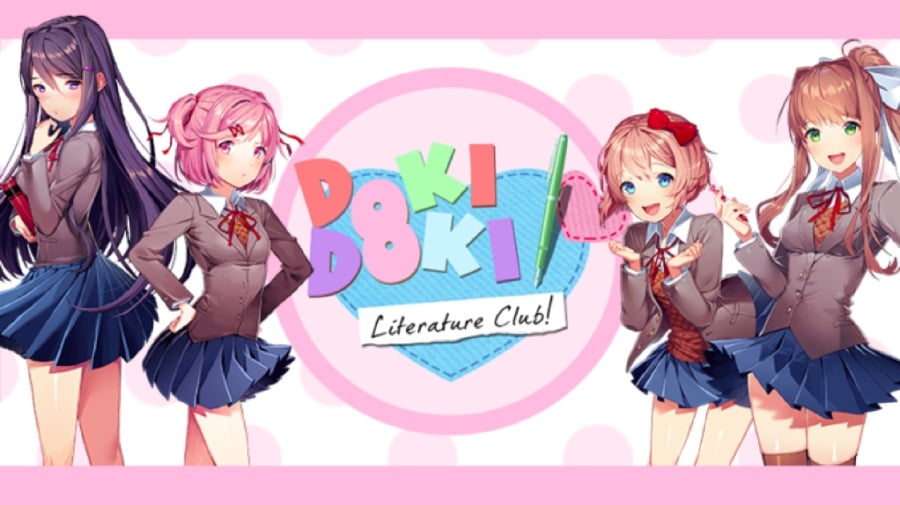 Doki Doki Literature Club set in a high school where you play the main character and you are given several girls to potentially date.