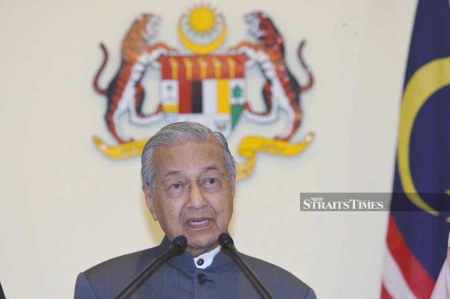Dr Mahathir is the interim Education Minister - Photo by NSTP/AHMAD IRHAM MOHD NOOR