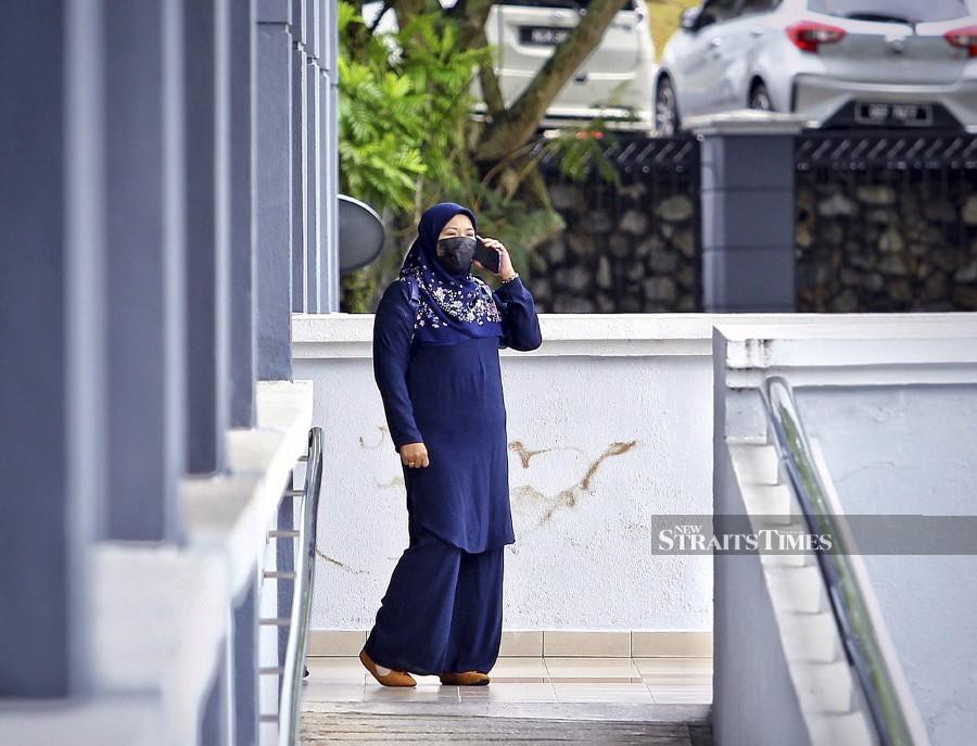 Noorzadila Saman is seen at the Seremban magistrate’s court after the hearing. -NSTP/AZRUL EDHAM