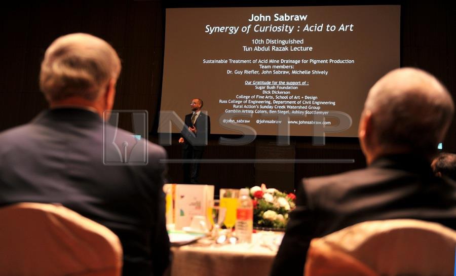 Professor John Sabraw speaking at the 10th Distinguished Tun Abdul Razak Lecture in Kuala Lumpur recently.