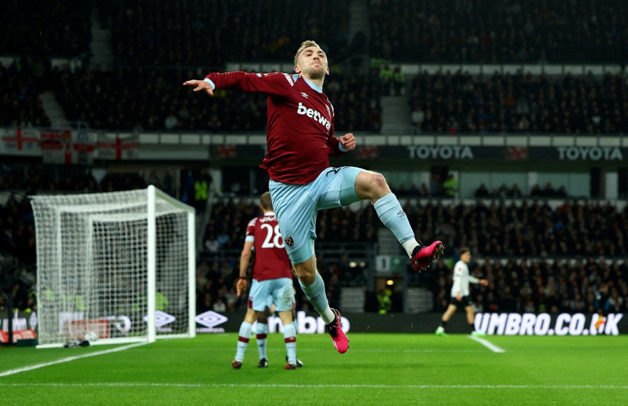 West Ham ease past Derby to earn Man Utd clash in FA Cup