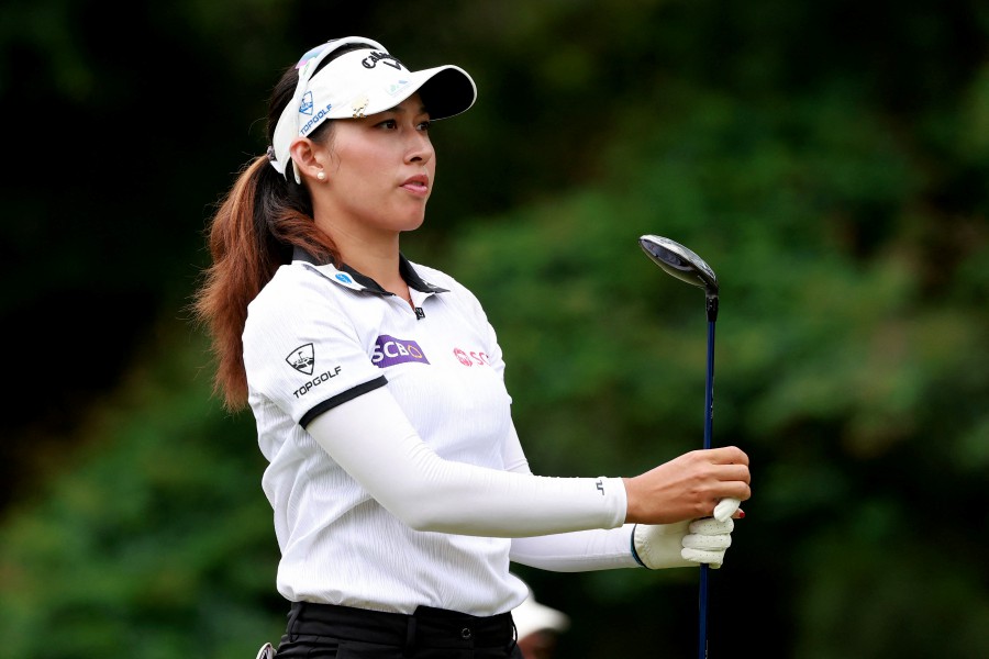  Atthaya Thitikul of Thailand follows her shot from the 15th tee during the second round of The Chevron Championship at The Club at Carlton Woods on April 19, 2024 in The Woodlands, Texas. -AFP PIC