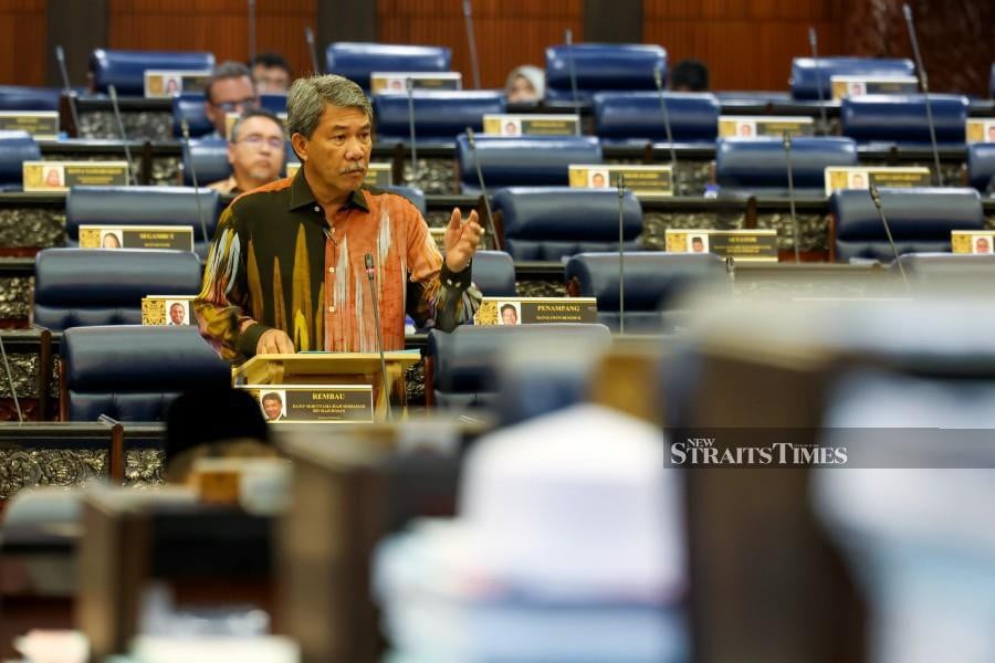 Defence Minister Datuk Seri Mohamad Hasan speaking during the Dewan Rakyat sitting today. - BERNAMA PIC