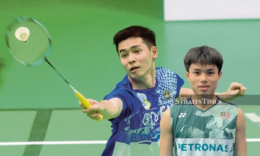  Justin Hoh (right) and independent Cheam June Wei lost in the semifinals today. - NSTP file pic