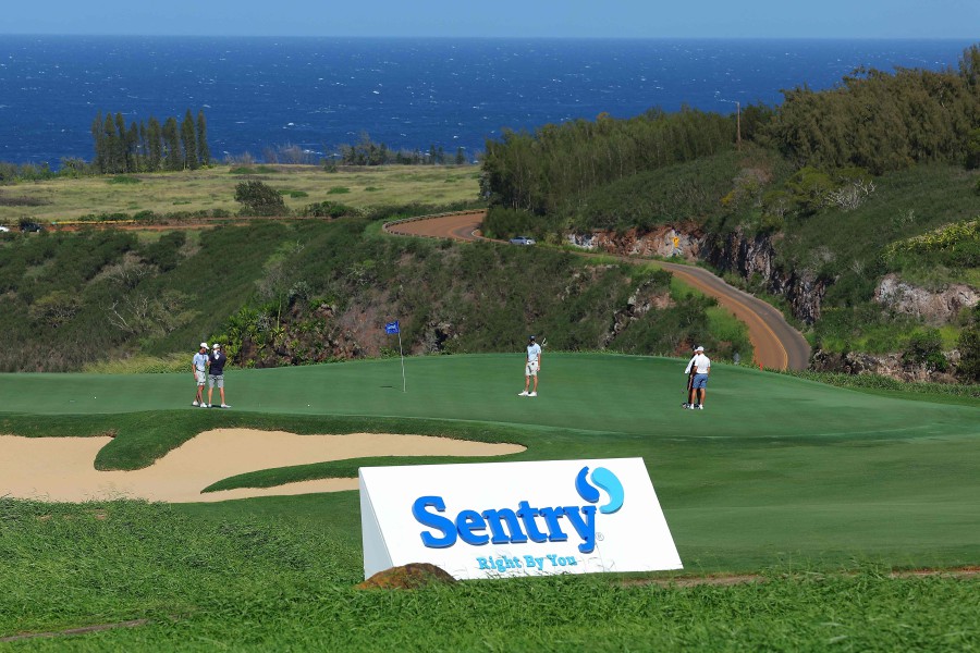 KAPALUA, HAWAII - JANUARY 02: A general view of the 11th green during a practice round prior to The Sentry at Plantation Course at Kapalua Golf Club in Kapalua, Hawaii. - AFP PIC