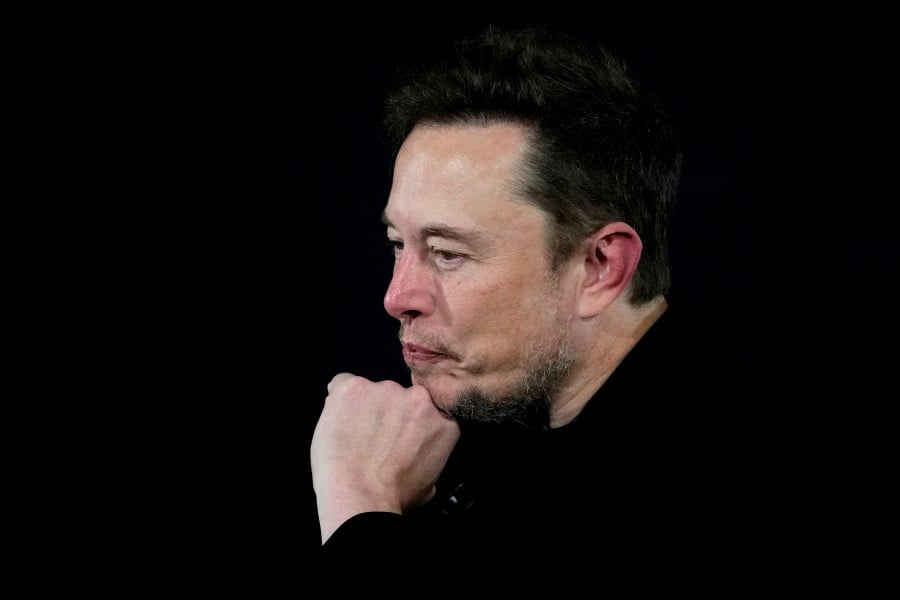 FILE PHOTO: Tesla and SpaceX's CEO Elon Musk pauses during an in-conversation event with British Prime Minister Rishi Sunak in London, Britain, Thursday, Nov. 2, 2023. - REUTERS pic