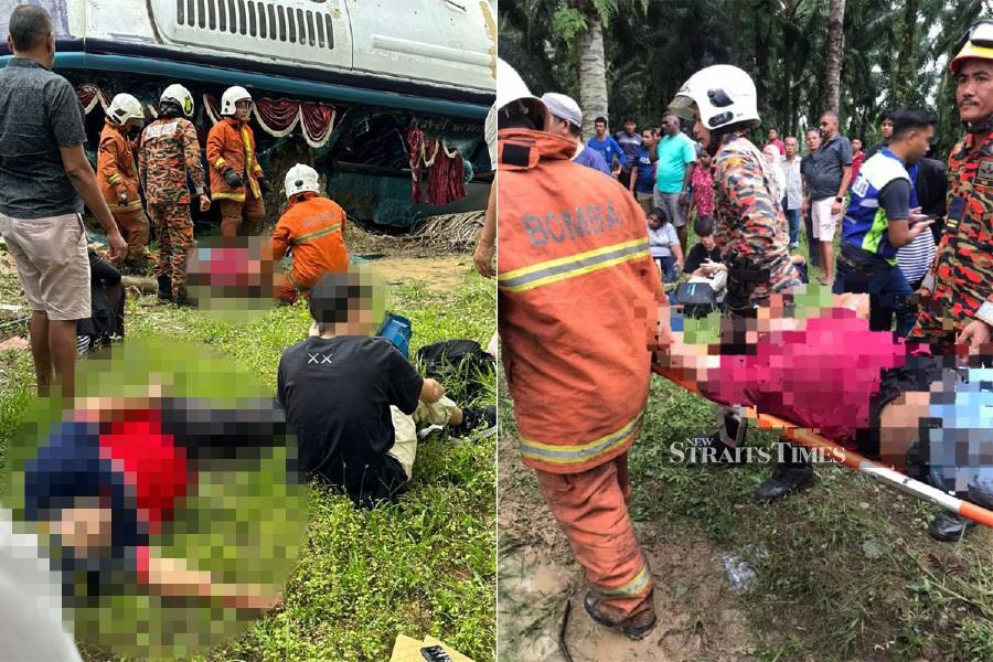 Assistant Director of Operations of the Perak Fire and Rescue Department, Sabarodzi Nor Ahmad, said personnel from the Ayer Tawar Fire and Rescue Station were rushed to the scene after receiving an emergency call at 5.38pm. - Pic courtesy of Fire and Rescue Dept