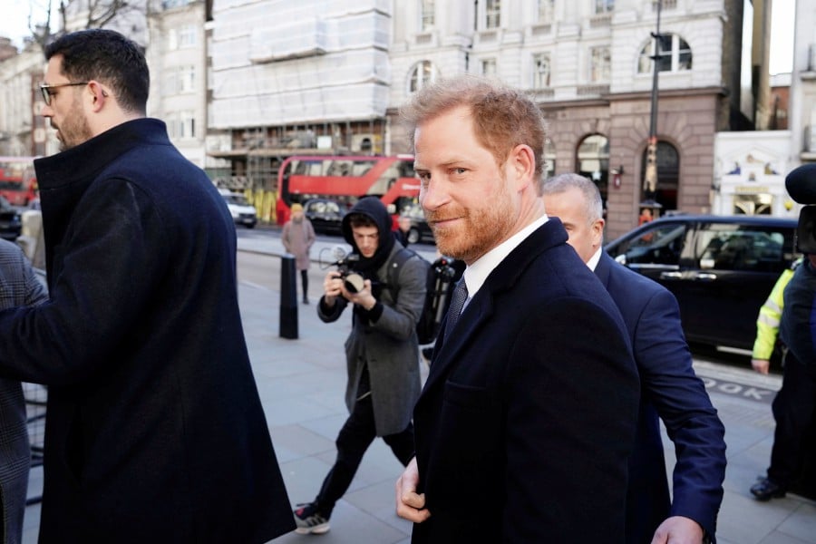 Prince Harry arrives at the Royal Courts Of Justice, in London. - AP PIC