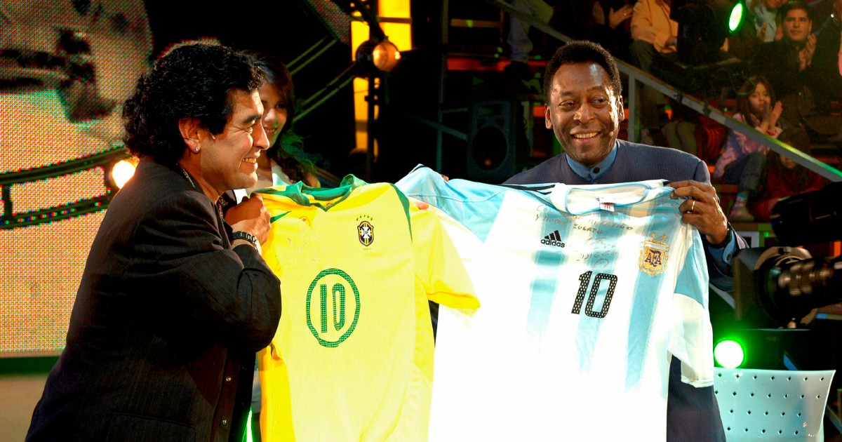 Sky Sports News on X: Pele paid tribute to Diego Maradona after