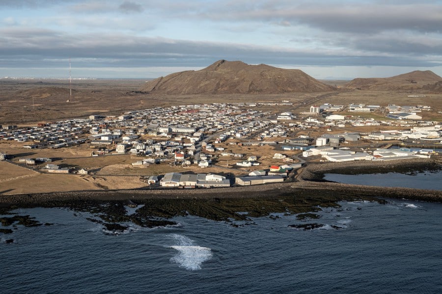 General view of the town of Grindavik, which was evacuated due to volcanic activity, in Iceland. - REUTERS PIC
