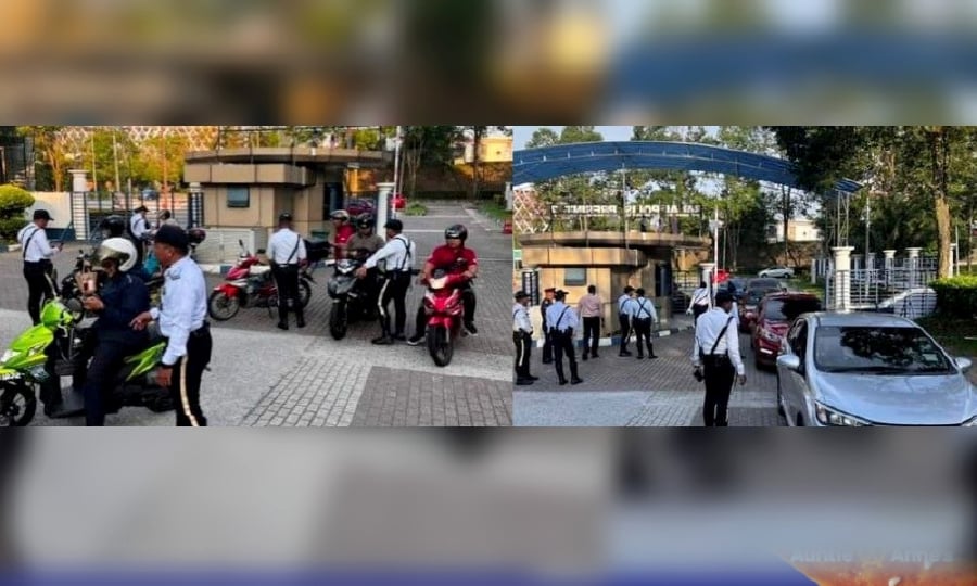 The summonses were issued during a surprise special operation conducted by Putrajaya police at the entrance of its headquarters. - Pic courtesy of police