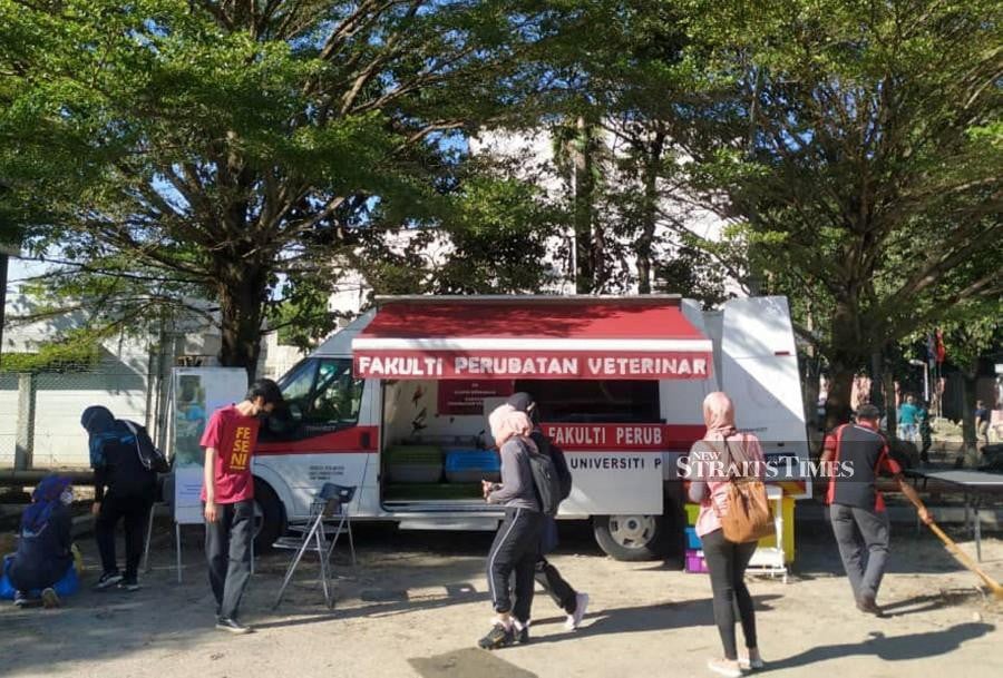A mobile veterinary clinic is seen near Taman Sri Muda, Shah Alam. -Pic courtesy of MAVMA