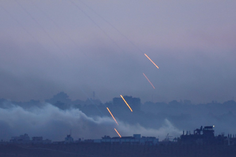  Israeli bombardment in the Gaza Strip, amid ongoing battles between Israel and Hamas. - AFP PIC