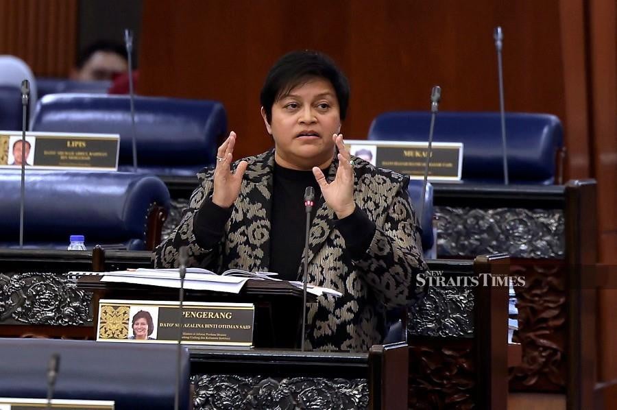 Datuk Seri Azalina Othman Said speaking during the Dewan Rakyat sitting today. - BERNAMA PIC