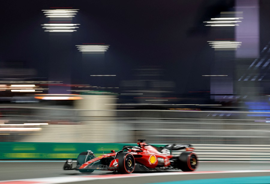 Ferrari's Charles Leclerc in action during practice at the Yas Marina Circuit, Abu Dhabi, United Arab Emirates. - REUTERS PIC